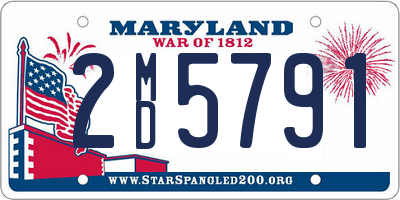 MD license plate 2MD5791