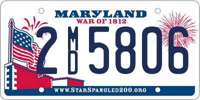 MD license plate 2MD5806