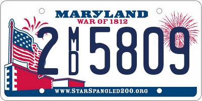 MD license plate 2MD5809