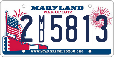 MD license plate 2MD5813