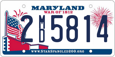 MD license plate 2MD5814