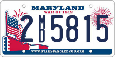 MD license plate 2MD5815