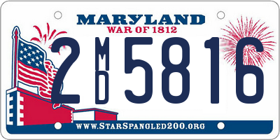 MD license plate 2MD5816