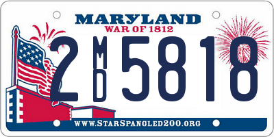 MD license plate 2MD5818