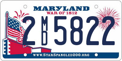 MD license plate 2MD5822