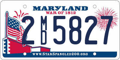 MD license plate 2MD5827