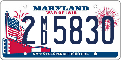 MD license plate 2MD5830