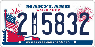 MD license plate 2MD5832