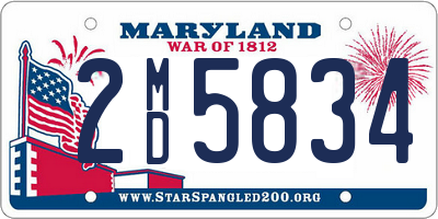 MD license plate 2MD5834