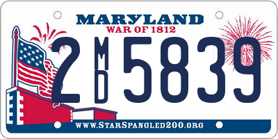 MD license plate 2MD5839