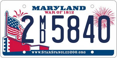 MD license plate 2MD5840