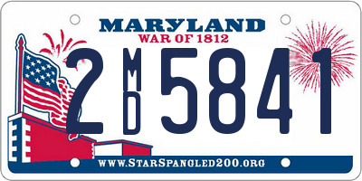 MD license plate 2MD5841