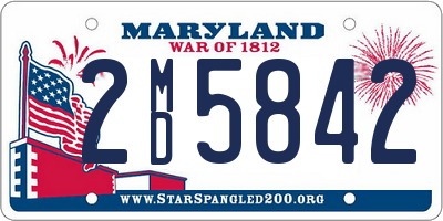 MD license plate 2MD5842