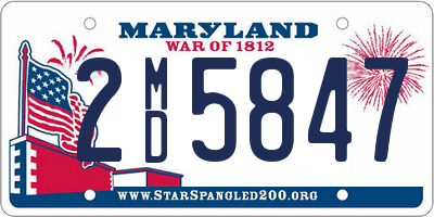 MD license plate 2MD5847