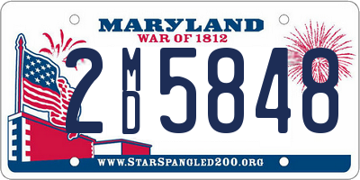 MD license plate 2MD5848