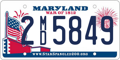 MD license plate 2MD5849