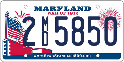 MD license plate 2MD5850