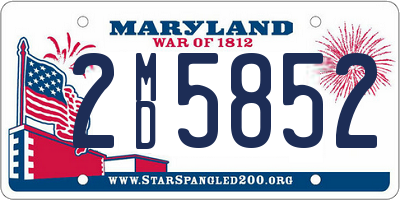 MD license plate 2MD5852