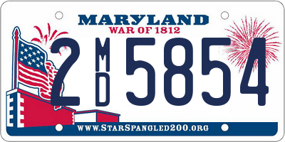 MD license plate 2MD5854