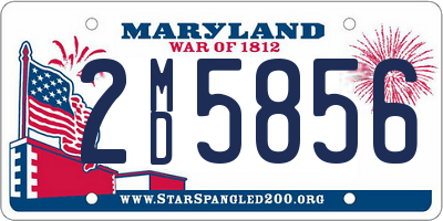 MD license plate 2MD5856