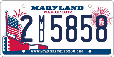 MD license plate 2MD5858