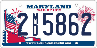 MD license plate 2MD5862