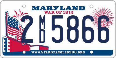 MD license plate 2MD5866