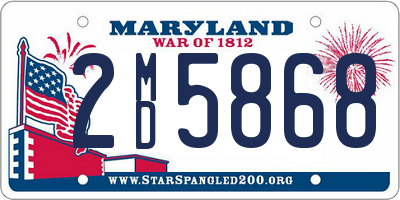 MD license plate 2MD5868