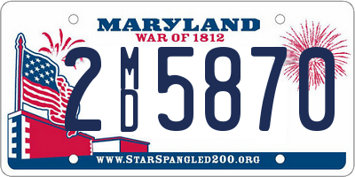 MD license plate 2MD5870