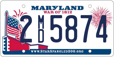 MD license plate 2MD5874