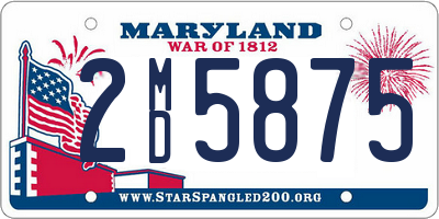 MD license plate 2MD5875