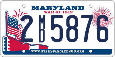 MD license plate 2MD5876