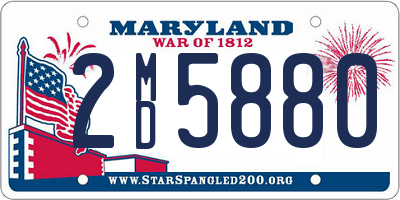 MD license plate 2MD5880