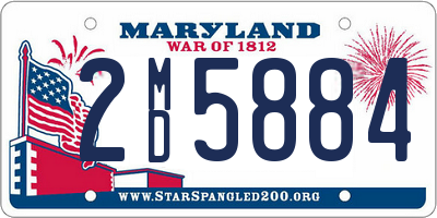 MD license plate 2MD5884