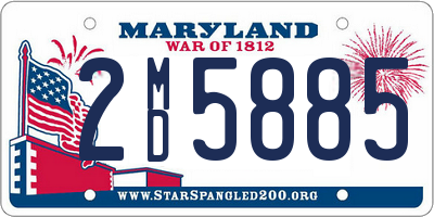 MD license plate 2MD5885