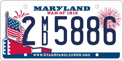 MD license plate 2MD5886