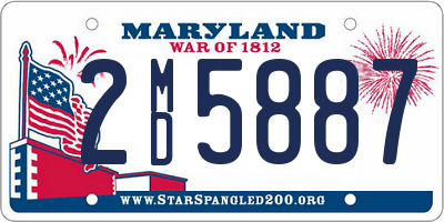 MD license plate 2MD5887