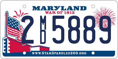 MD license plate 2MD5889