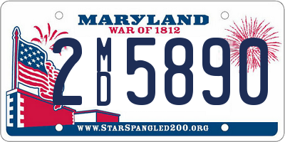 MD license plate 2MD5890