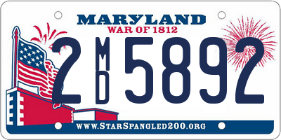 MD license plate 2MD5892