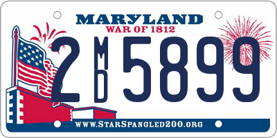 MD license plate 2MD5899