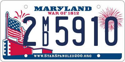 MD license plate 2MD5910