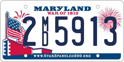 MD license plate 2MD5913