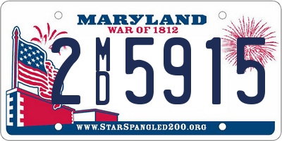 MD license plate 2MD5915