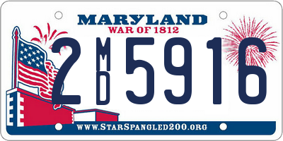 MD license plate 2MD5916