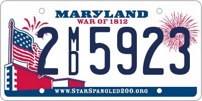 MD license plate 2MD5923