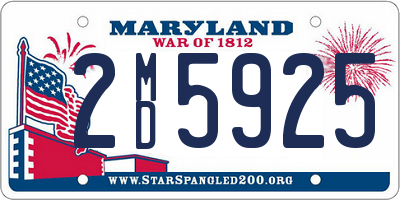 MD license plate 2MD5925