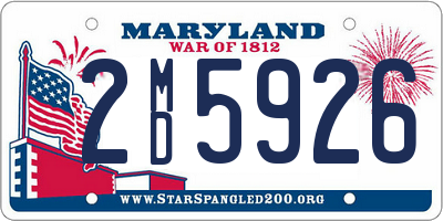 MD license plate 2MD5926