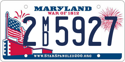 MD license plate 2MD5927