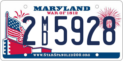 MD license plate 2MD5928